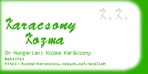 karacsony kozma business card