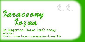 karacsony kozma business card